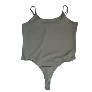 Noisy May Olive Green Scoop Neck Bodysuit Women's Size XL/10